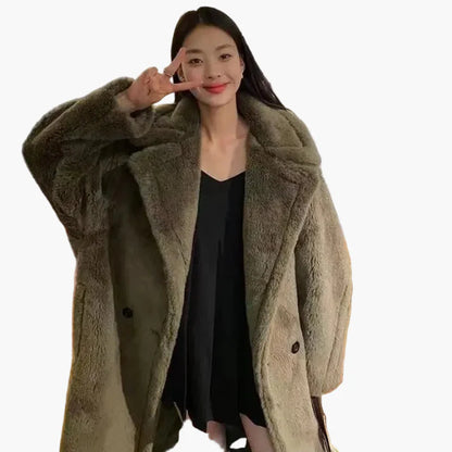 Damen Langer Oversize Mantel – Modischer Winter-Trend für Alltag & Freizeit