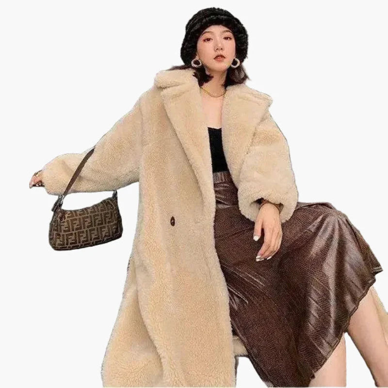 Damen Langer Oversize Mantel – Modischer Winter-Trend für Alltag & Freizeit