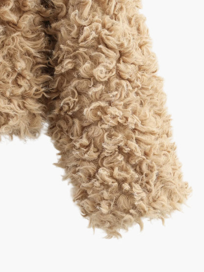 Damen Teddyjacke im Vintage-Look – Modische Kurzjacke für Herbst und Winter