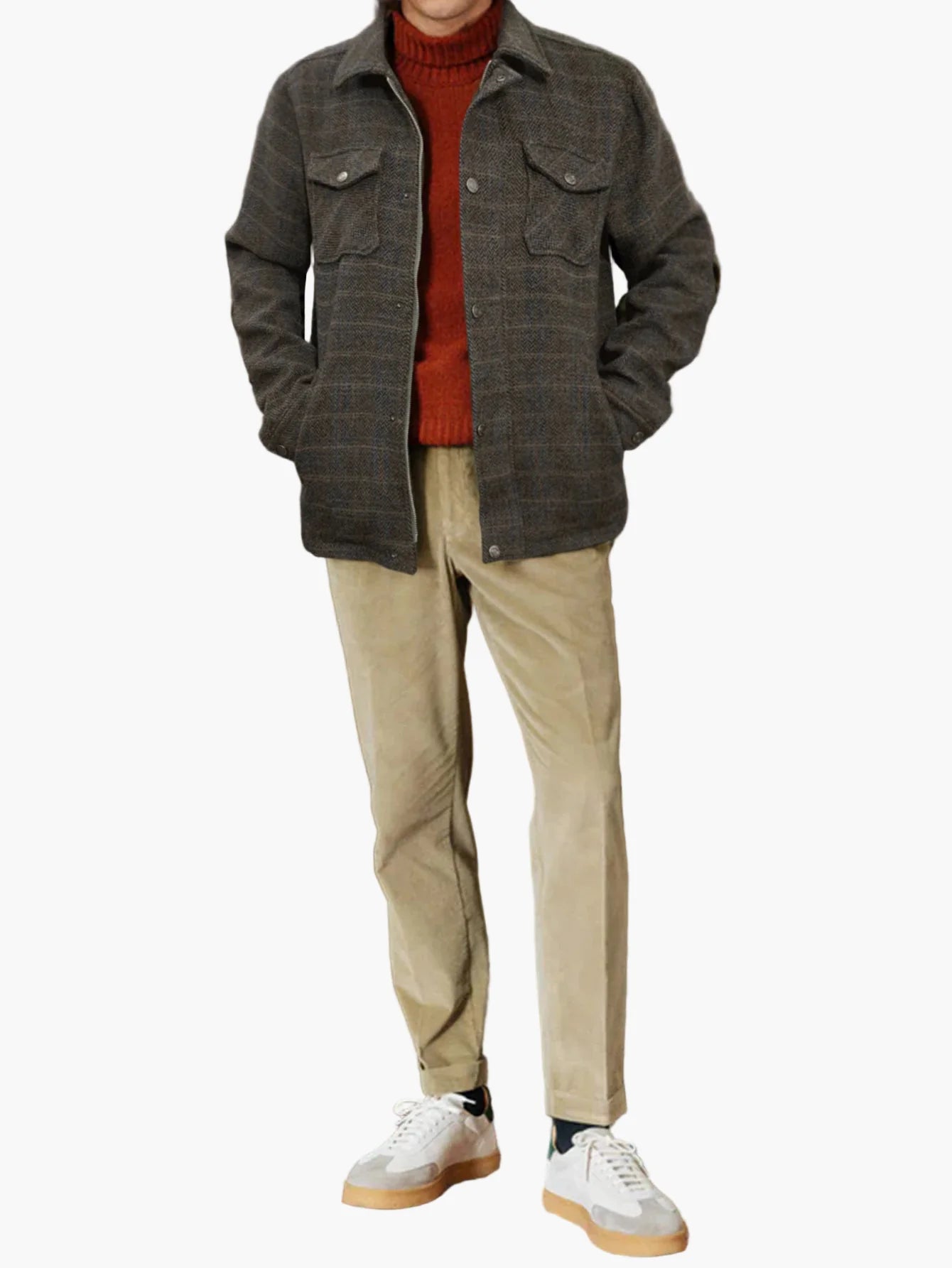 Herren Freizeithemdjacke im klassischen Karomuster – Stilvolle Übergangsjacke für Alltag und Freizeit