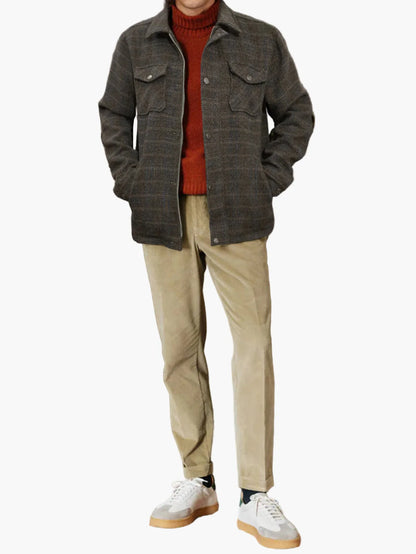 Herren Freizeithemdjacke im klassischen Karomuster – Stilvolle Übergangsjacke für Alltag und Freizeit