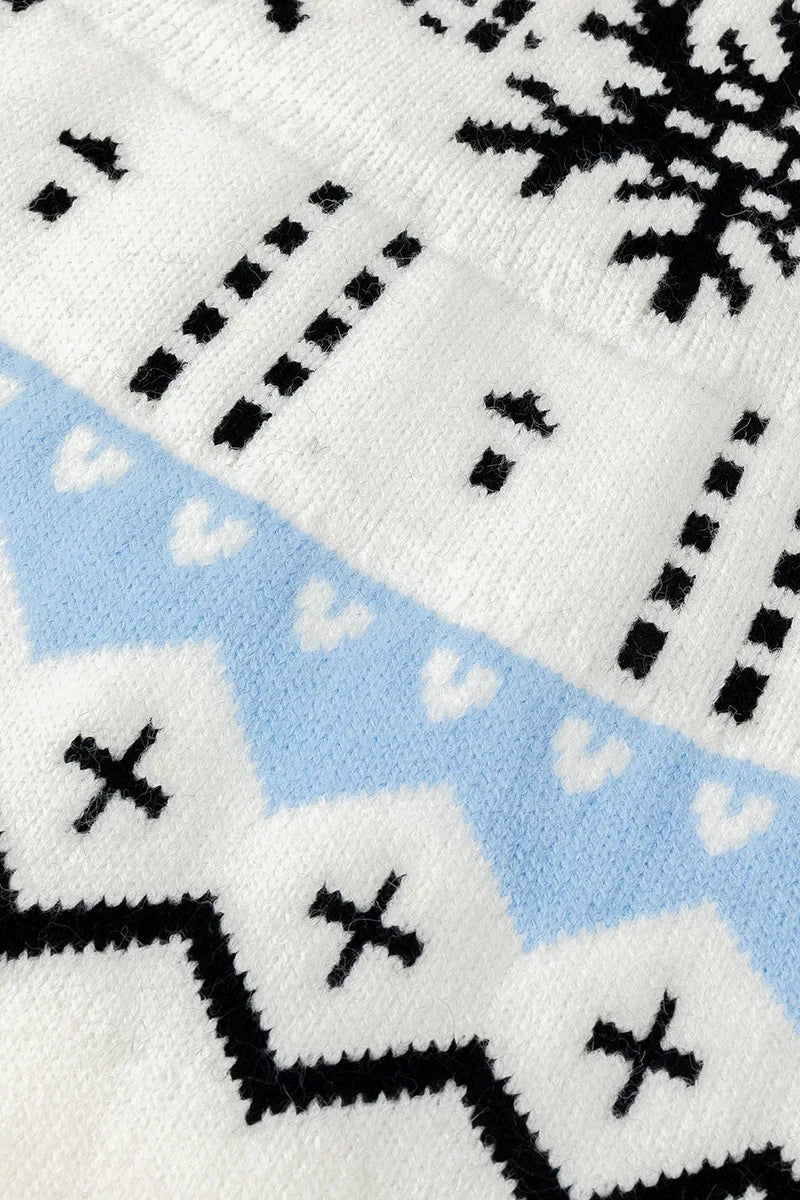 Damen Winter Pullover mit Schneeflocken-Muster – Modischer Strickpullover für kalte Tage