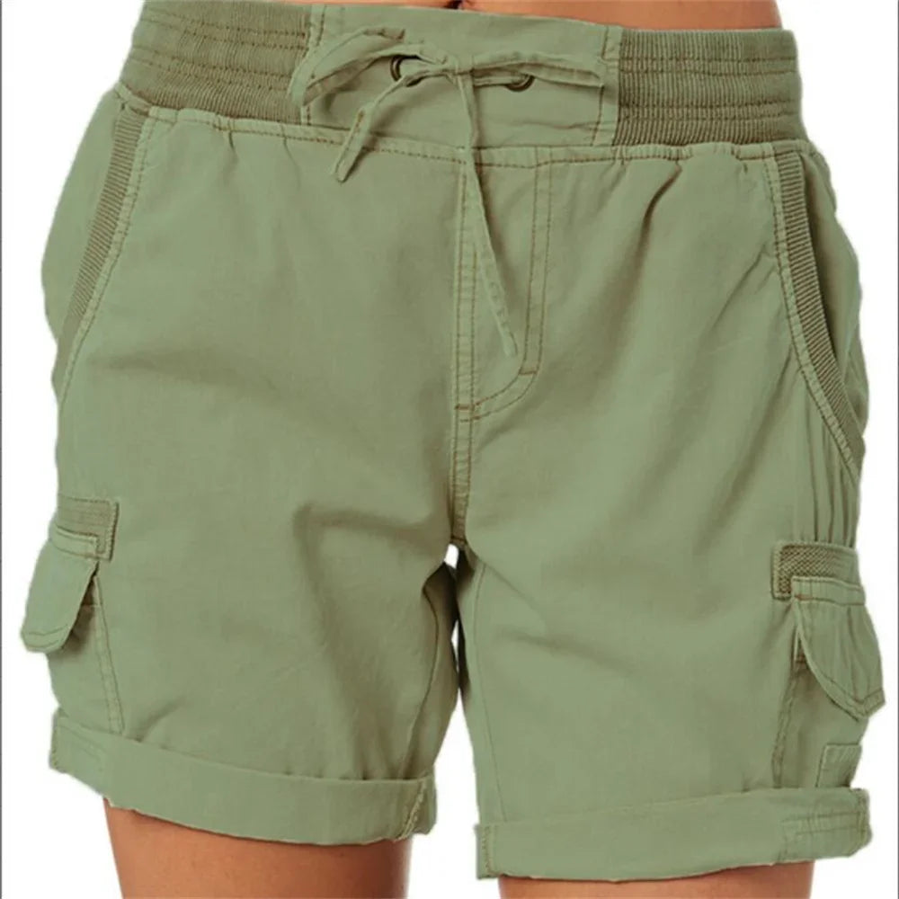 Esme – Damen Cargo-Shorts aus Baumwolle und Leinen