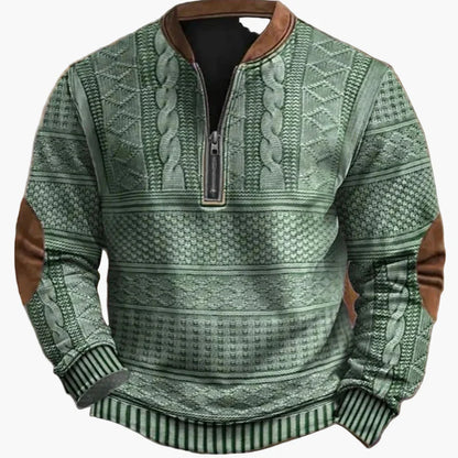 Herren Pullover mit halbem Reißverschluss – Stilvolles Strickdesign für Herbst und Winter