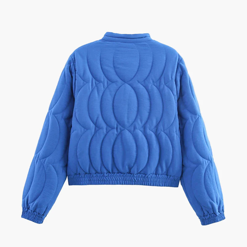 Damen Steppjacke mit Blumenmuster – Modische Übergangsjacke im Boho-Stil für Alltag und Freizeit