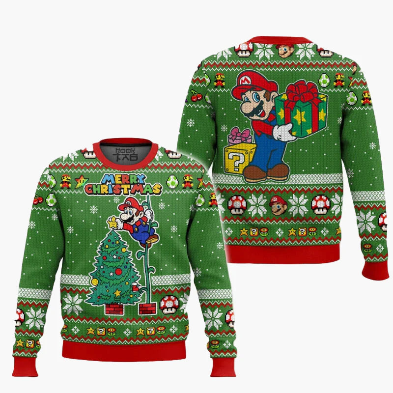Unisex Retro Gamer Ugly Christmas Sweater – Pixel-Design inspiriert von Videospiel-Klassikern