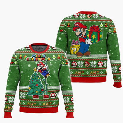 Unisex Retro Gamer Ugly Christmas Sweater – Pixel-Design inspiriert von Videospiel-Klassikern
