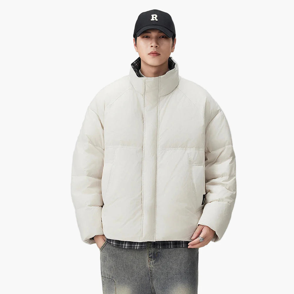 Herren Oversize Pufferjacke im Streetwear-Style – Lässige Übergangsjacke für Alltag & Freizeit