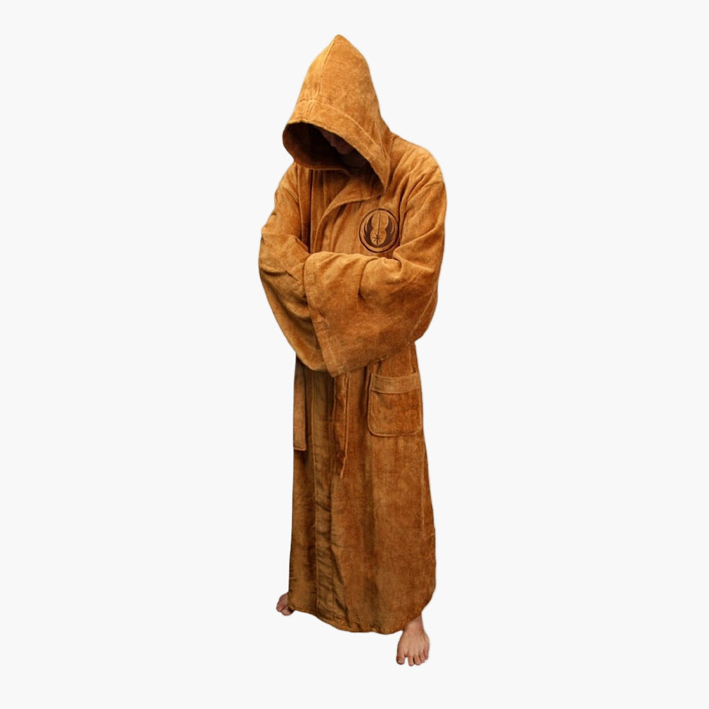 Herren Star Wars Bademantel mit Kapuze – Jedi & Sith Cosplay Robe für Zuhause & Kostüm