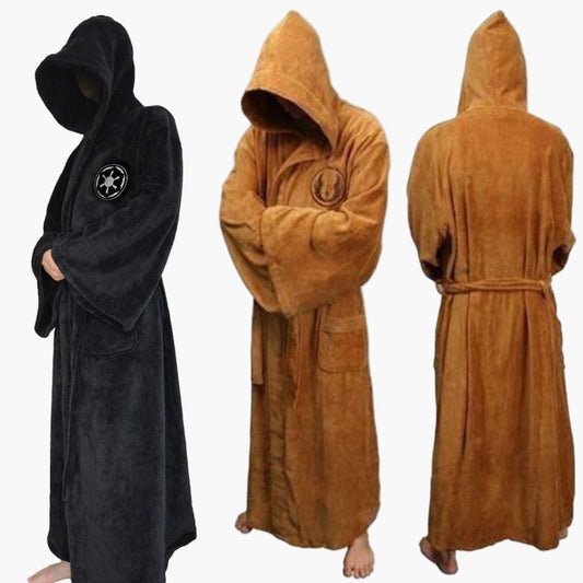 Herren Star Wars Bademantel mit Kapuze – Jedi & Sith Cosplay Robe für Zuhause & Kostüm