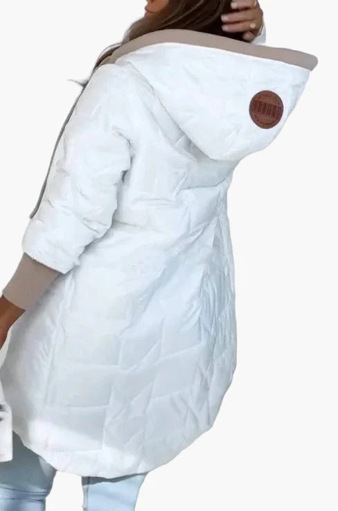 Damen Steppmantel mit Kapuze – Modischer Übergangsjacke für Alltag und Freizeit