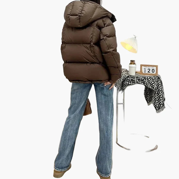 Damen Winter Steppjacke mit Kapuze – Stilvolle Outdoor Übergangsjacke