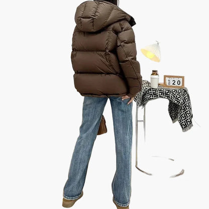 Damen Winter Steppjacke mit Kapuze – Stilvolle Outdoor Übergangsjacke