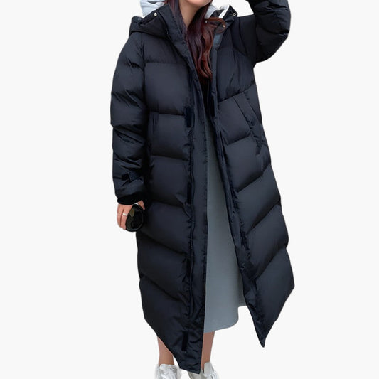 Damen Winter Steppmantel Lang Wasserdicht – Moderner Puffer Parka für Alltag und Outdoor