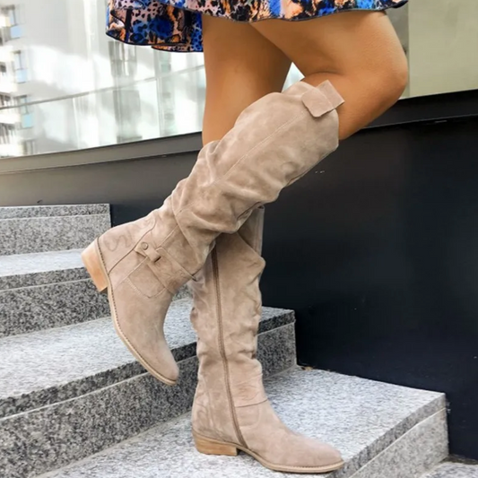 Damen Kniehohe Stiefel im Casual Stil – Elegante und Bequeme Alltagsstiefel