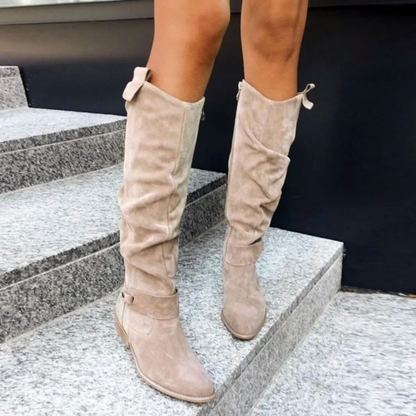 Damen Kniehohe Stiefel im Casual Stil – Elegante und Bequeme Alltagsstiefel
