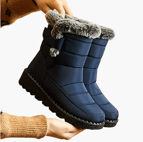 Damen Winterstiefel Warm Gefüttert Wasserfest Outdoor Alltagsstil