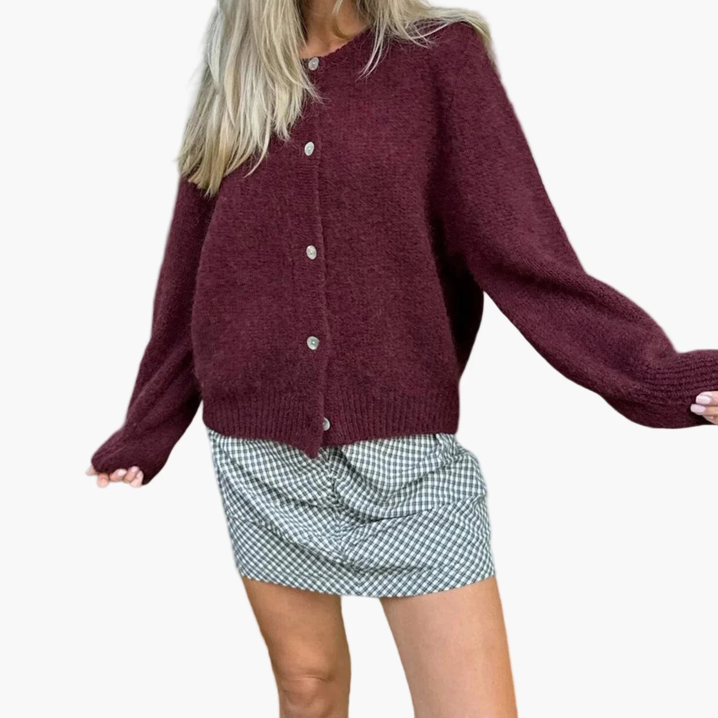 Damen Strickcardigan im lässigen Stil – Perfekt für Alltag und Freizeit
