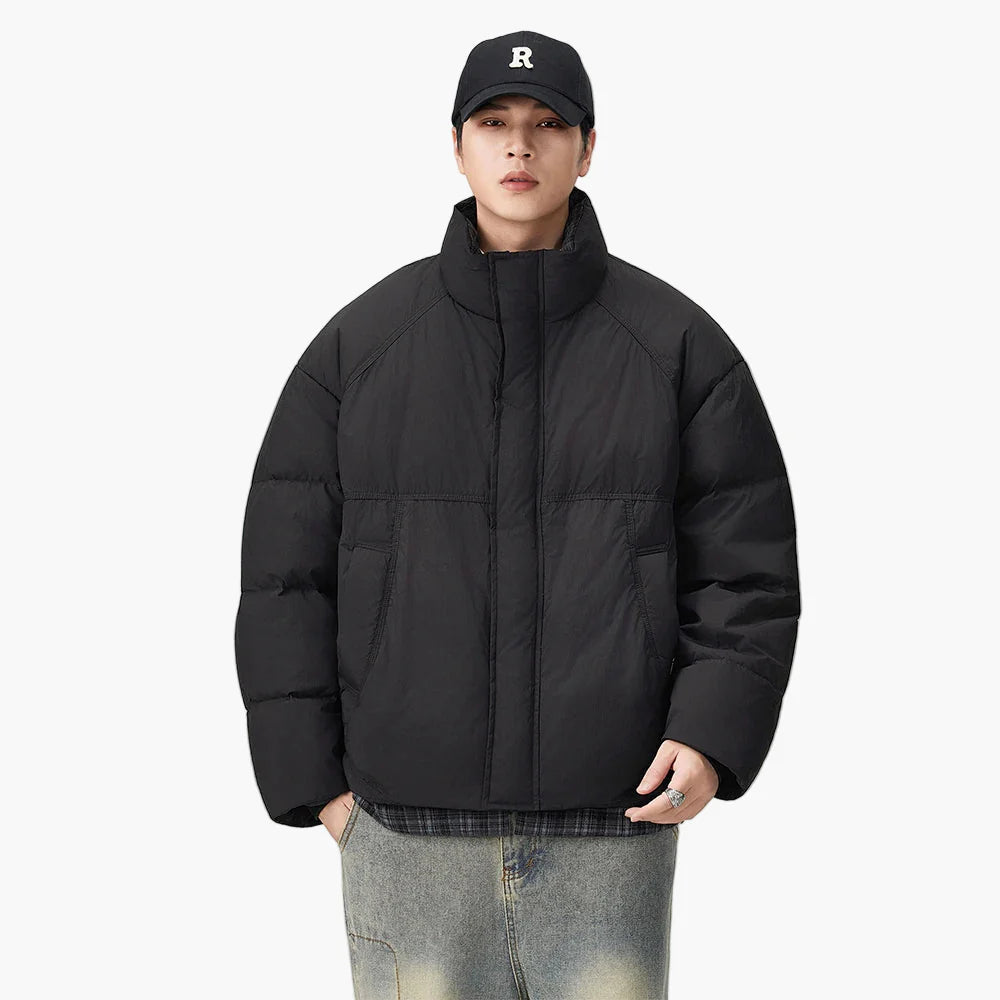 Herren Oversize Pufferjacke im Streetwear-Style – Lässige Übergangsjacke für Alltag & Freizeit
