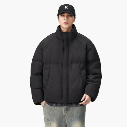 Herren Oversize Pufferjacke im Streetwear-Style – Lässige Übergangsjacke für Alltag & Freizeit