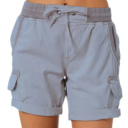 Esme – Damen Cargo-Shorts aus Baumwolle und Leinen