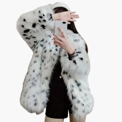 Damen Luxus Winterjacke mit elegantem Kuscheleffekt – Modischer Mantel für stilvolle Anlässe