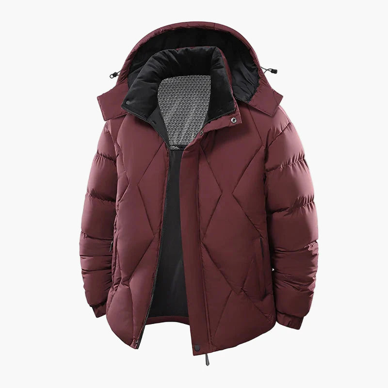 Herren Winter Steppjacke mit Kapuze – Modischer Outdoor Mantel für kalte Tage