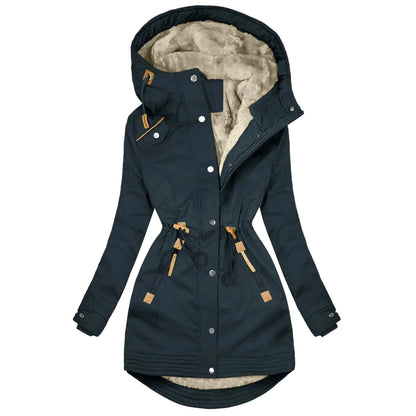 Damen Winterparka mit Kapuze – Modischer, taillierter Outdoor-Mantel für kalte Tage