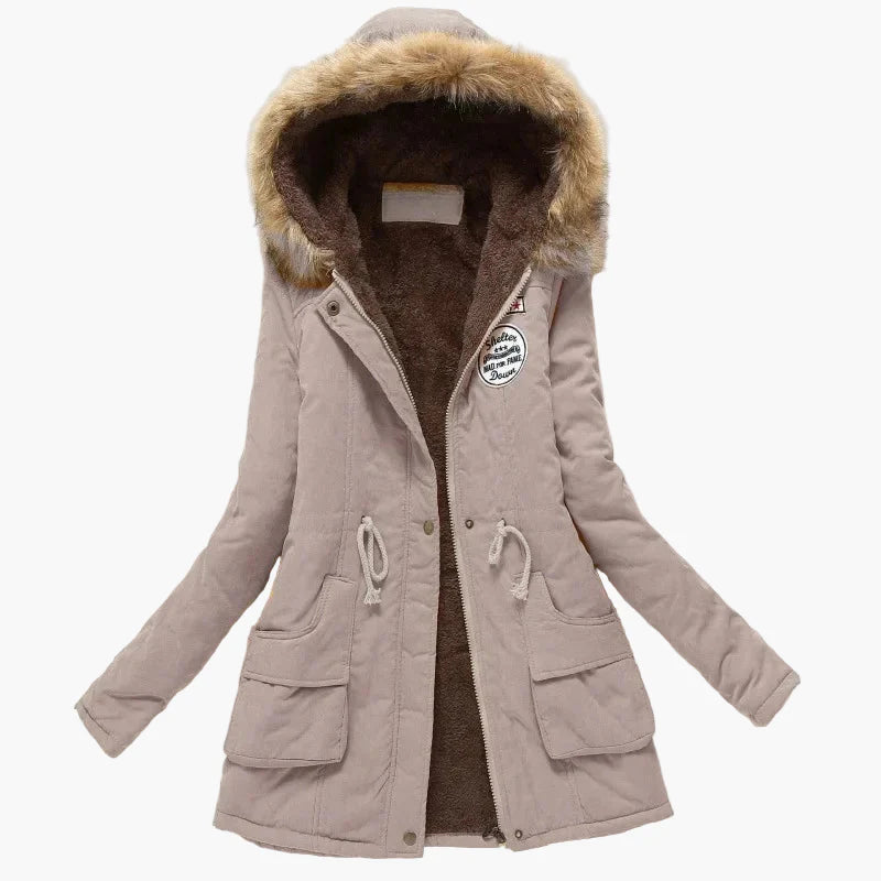 Damen Winter Parka mit Kapuze – Modischer Koreanischer Stil, Warm Gefüttert, Alltag & Freizeit