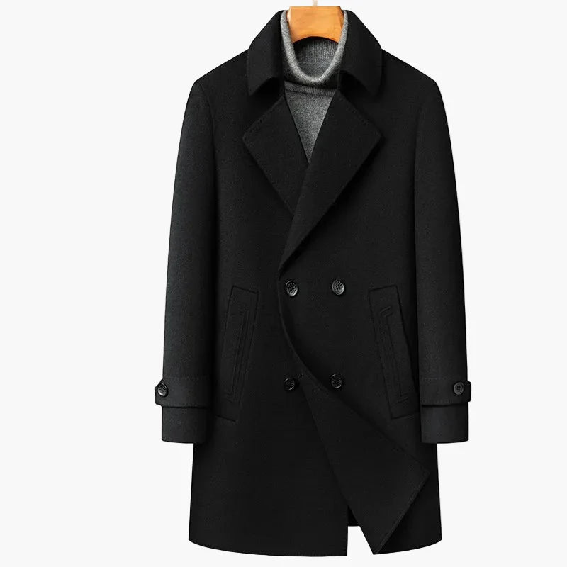 Herren Business Wintermantel – Eleganter Doppelreiher für Büro und Freizeit