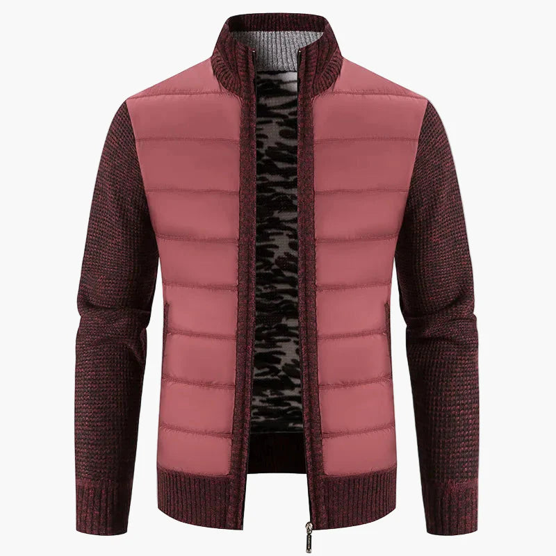 Herren Steppjacke im Urban Casual Look – Bequemer Freizeit-Zipper mit Strickärmeln