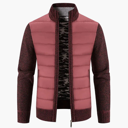 Herren Steppjacke im Urban Casual Look – Bequemer Freizeit-Zipper mit Strickärmeln