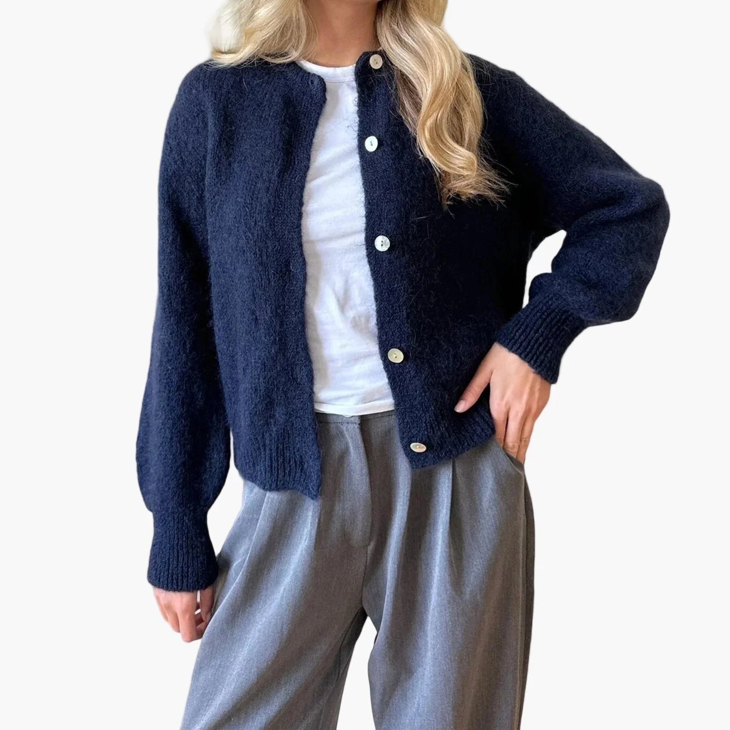 Damen Strickcardigan im lässigen Stil – Perfekt für Alltag und Freizeit