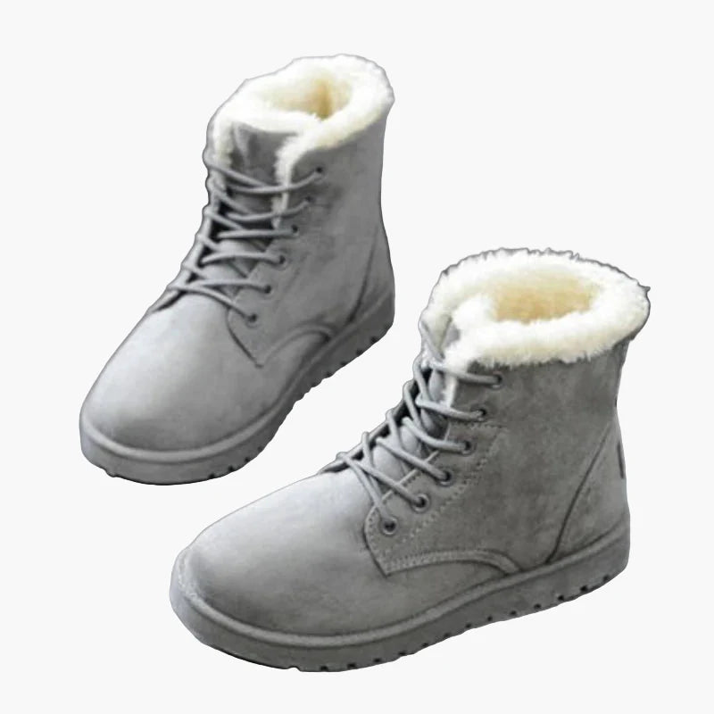 Damen Winterstiefel Warm Gefüttert Outdoor Schnürboots