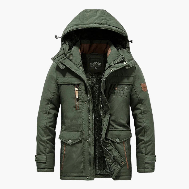 Herren Winterjacke Outdoor Parka mit Kapuze – Warm Gefütterte Freizeitjacke für kalte Tage