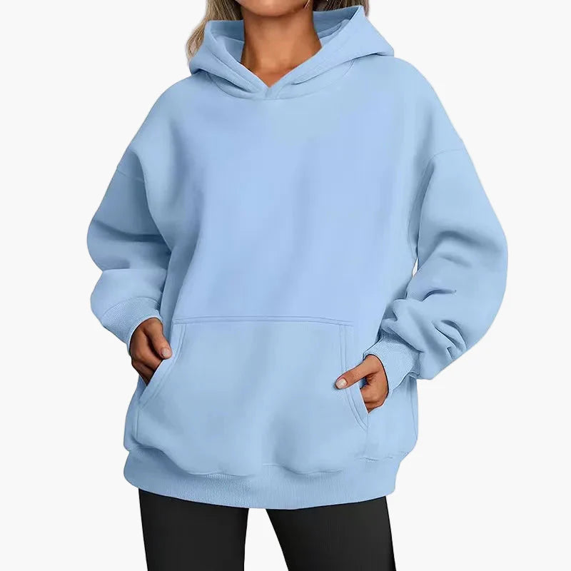Damen Oversize Hoodie Freizeit Kapuzenpullover – Bequemer Streetwear Style