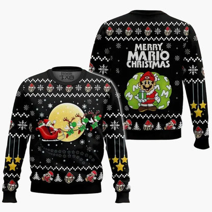 Unisex Retro Gamer Ugly Christmas Sweater – Pixel-Design inspiriert von Videospiel-Klassikern