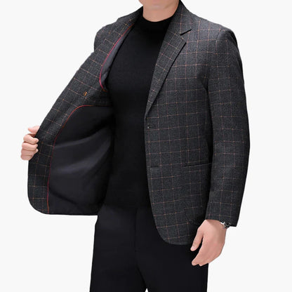 Herren Business Casual Kariertes Sakko – Modernes Freizeit- und Büro-Outfit