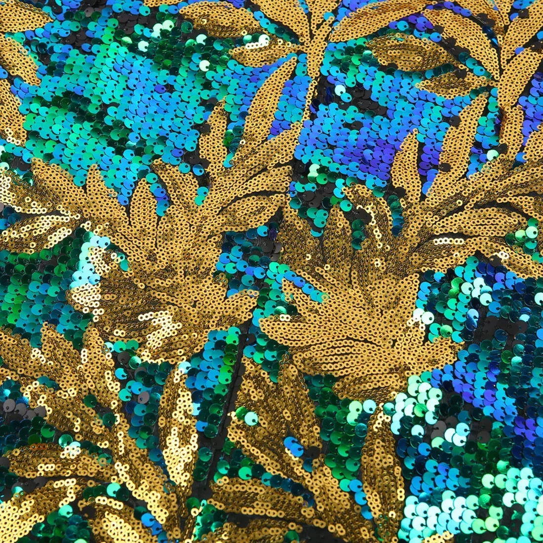 Herren Sakko mit Pailletten und Blattmuster – Elegantes Party- und Event-Jackett