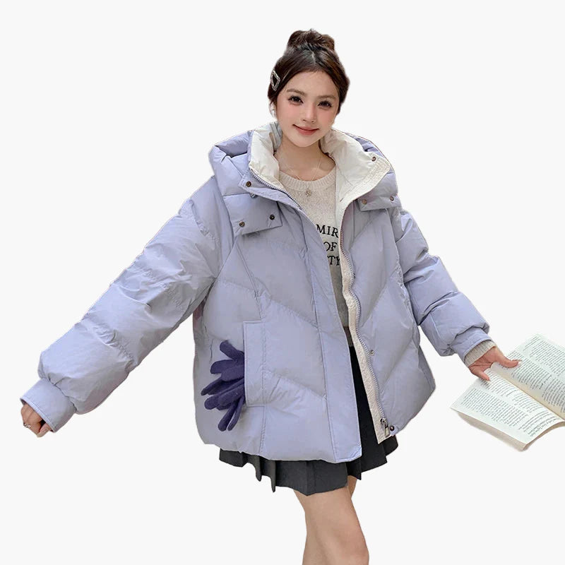 Damen Winterjacke Steppjacke Freizeit Stil, Warm und Lässig, Ideal für Alltag und Reisen