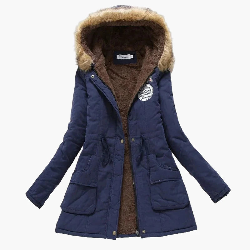 Damen Winter Parka mit Kapuze – Modischer Koreanischer Stil, Warm Gefüttert, Alltag & Freizeit