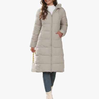 Damen Steppmantel Winterjacke mit Kapuze – Langer Puffer für Alltag & Streetwear