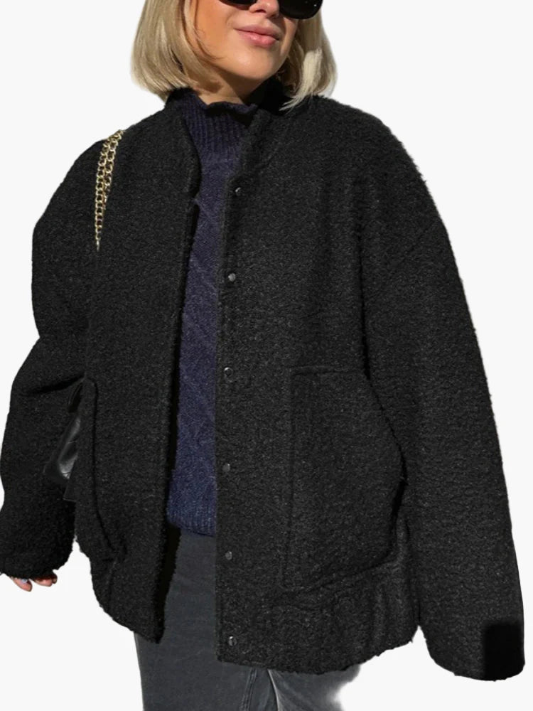 Damen Oversize Bomberjacke im lässigen Streetstyle Look – Perfekt für Alltag & Freizeit