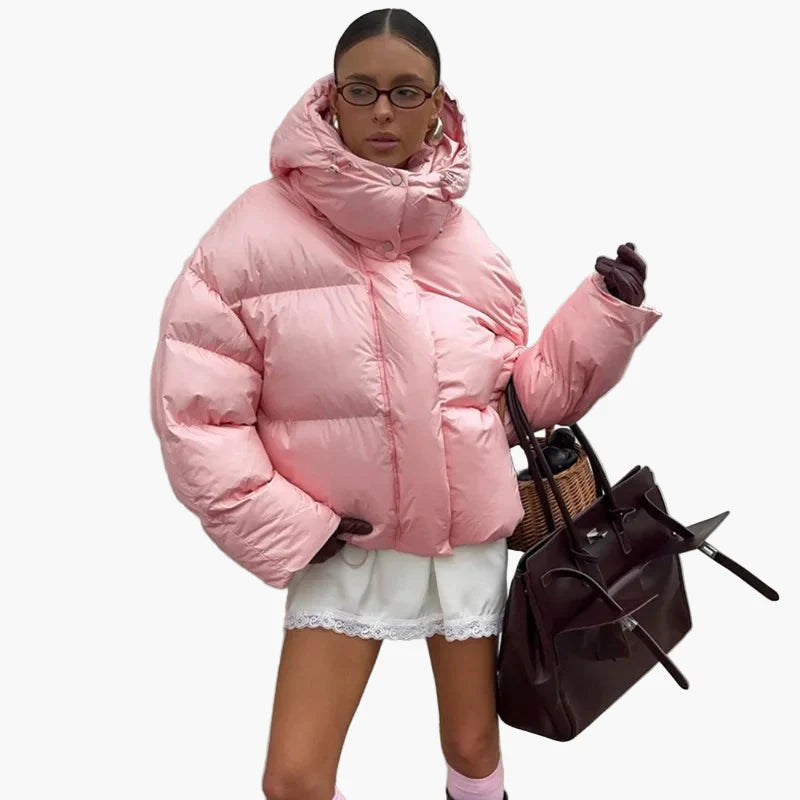 Damen Winter Steppjacke Oversized Streetstyle für Alltag und Freizeit