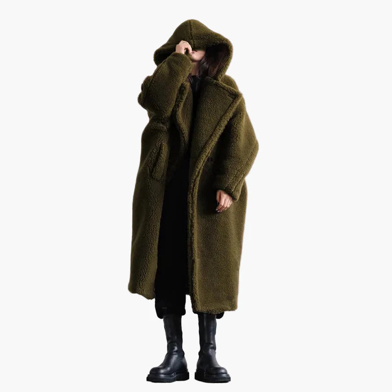 Damen Oversize Kapuzenmantel im Streetstyle für Herbst und Winter