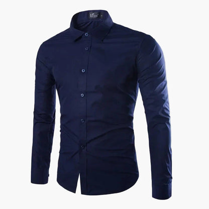 Herren Business Freizeit Hemd Slim Fit Modern Langarmshirt – Eleganter Stil für Büro und Alltag