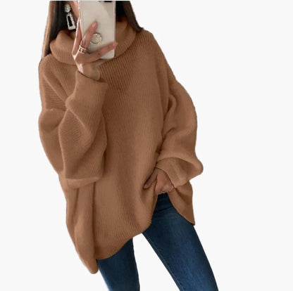 Damen Oversize Rollkragen Pullover – Lässiger Stil für Herbst und Winter