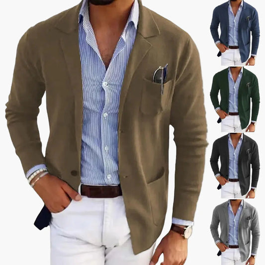 Herren Sakko Modern Einreiher Business Casual Blazer für Büro und Alltag