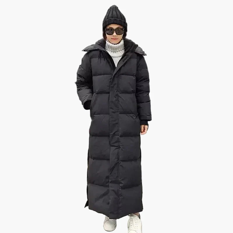 Damen Winter-Langmantel Steppjacke mit Kapuze – Modischer Outdoor-Parka für kalte Tage