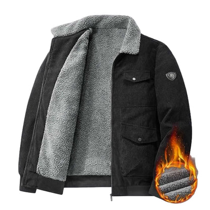 Herren Winterjacke mit Teddyfutter – Retro Stil für Alltag, Freizeit & Outdoor
